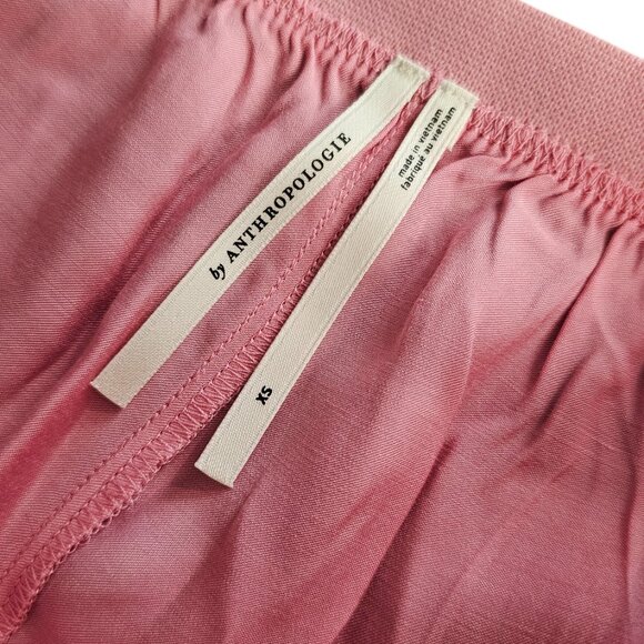 Anthropologie Womens Silky Micro Sleep Shorts Pink Size XS Pajamas Sleepwear - Picture 3 of 6